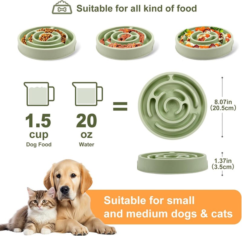 F'DIARY Slow Feeder Dog Bowls,Puzzle Dog Bowl with Anti-Slip, Slow Feeder & Non-Slip Design, Boredom and Anxiety Reducer, Suitable for All Breed Dogs and Cat - Image 2